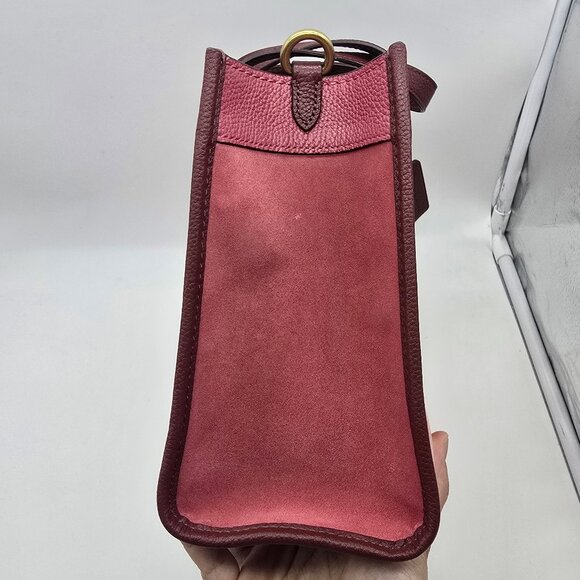 Coach Field Tote 22 Colorblock with Coach Badge Rouge Multi - Picture 3 of 8